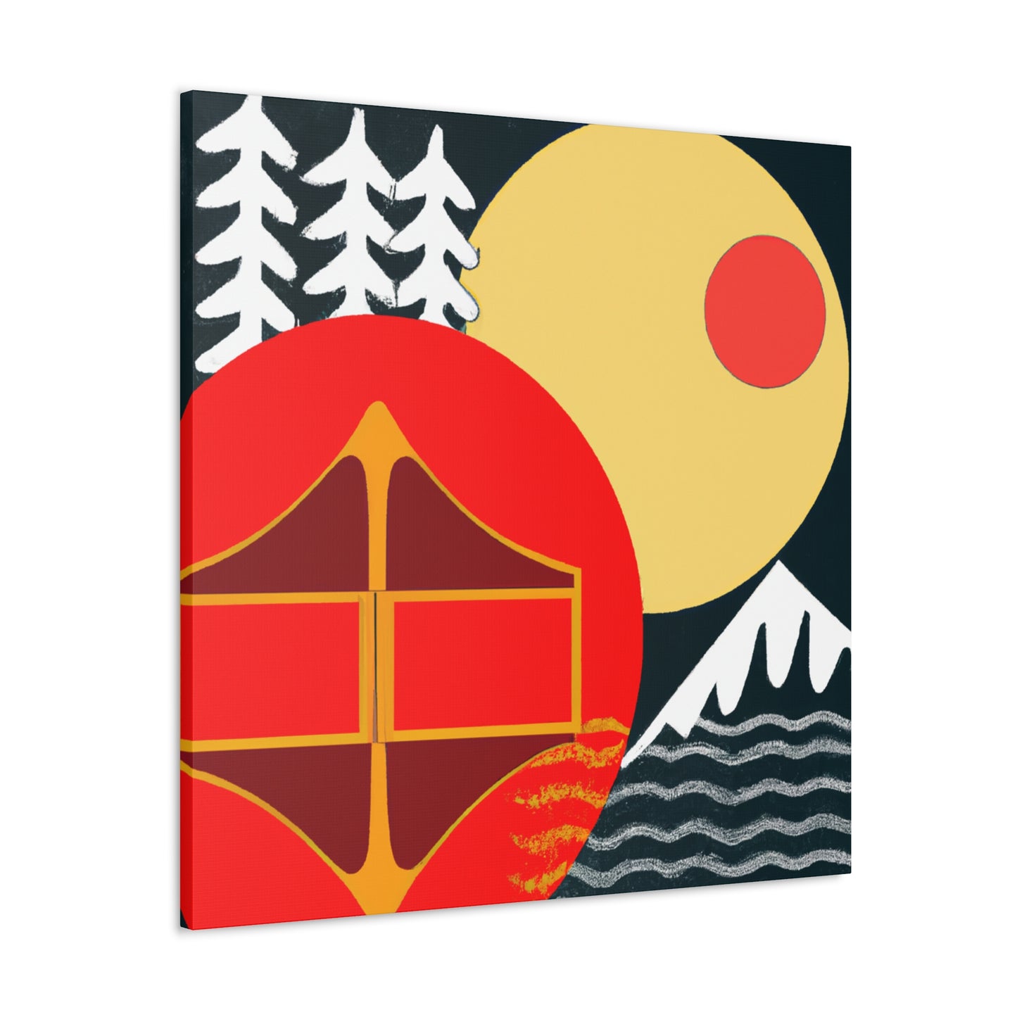 Serene Oasis - Midcentury - Canvas