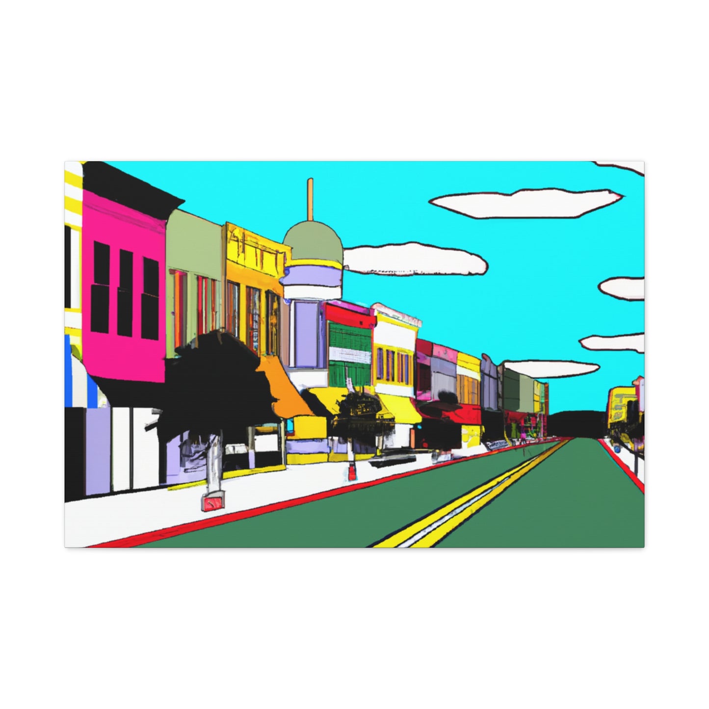 Dome Records Street - Architectural Canvas Pop Art