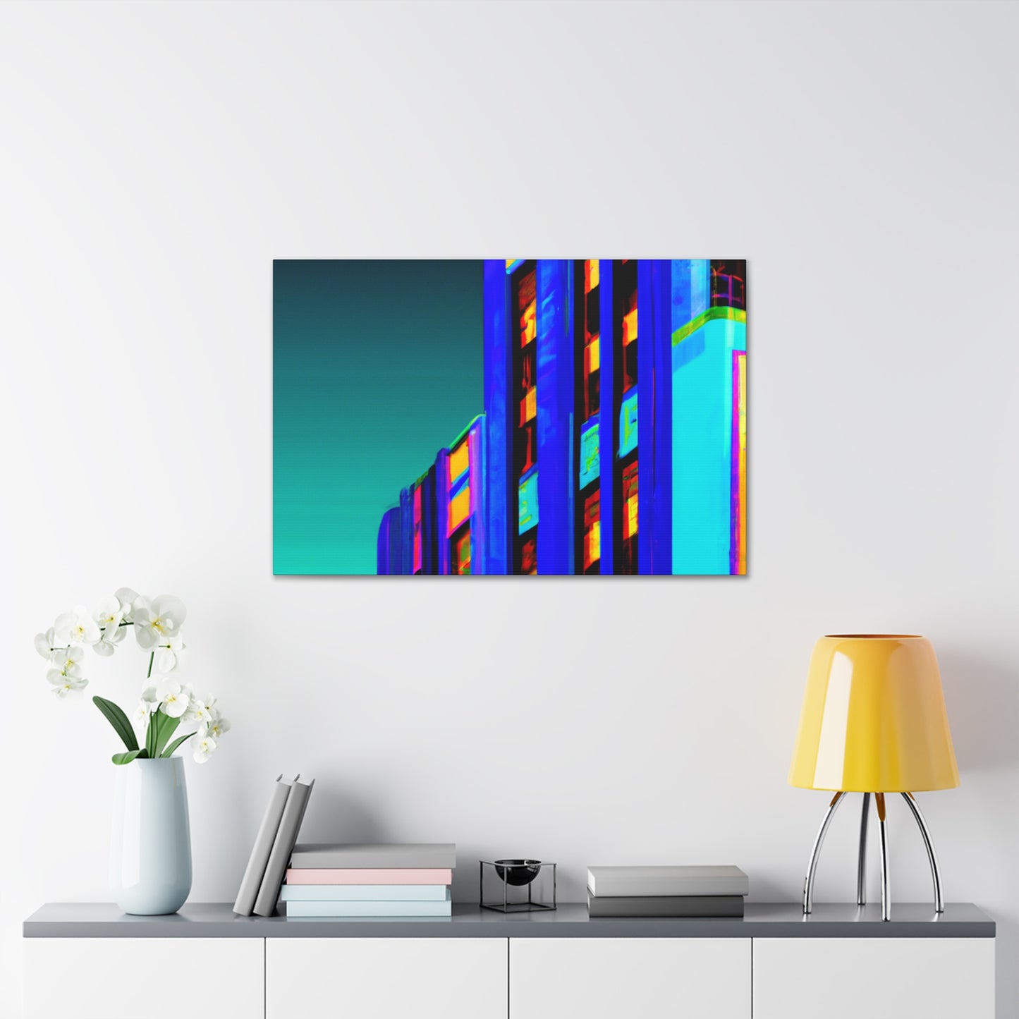 "Skyline Art Deco" - Art Deco Architectural Canvas
