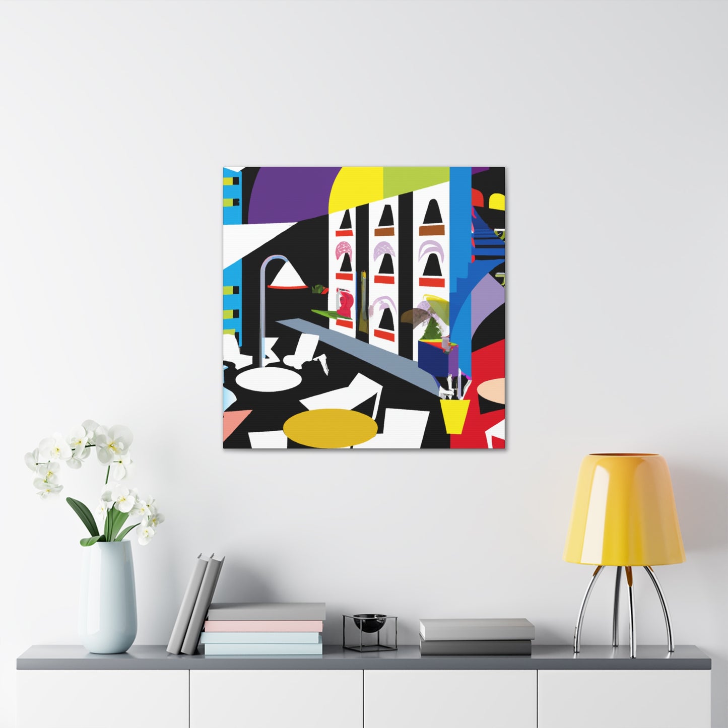 "Atom Splice - Midcentury" - Canvas