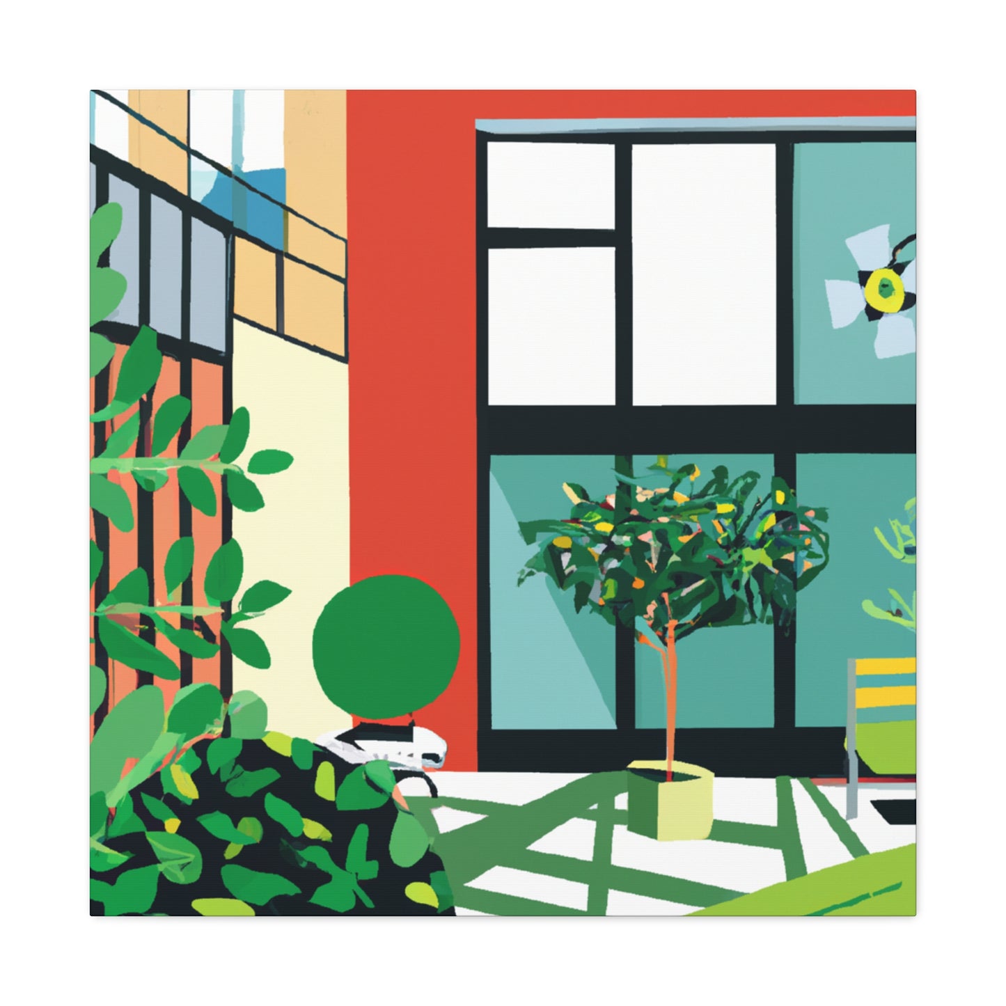 "Eco-Colorful- Midcentury" - Canvas