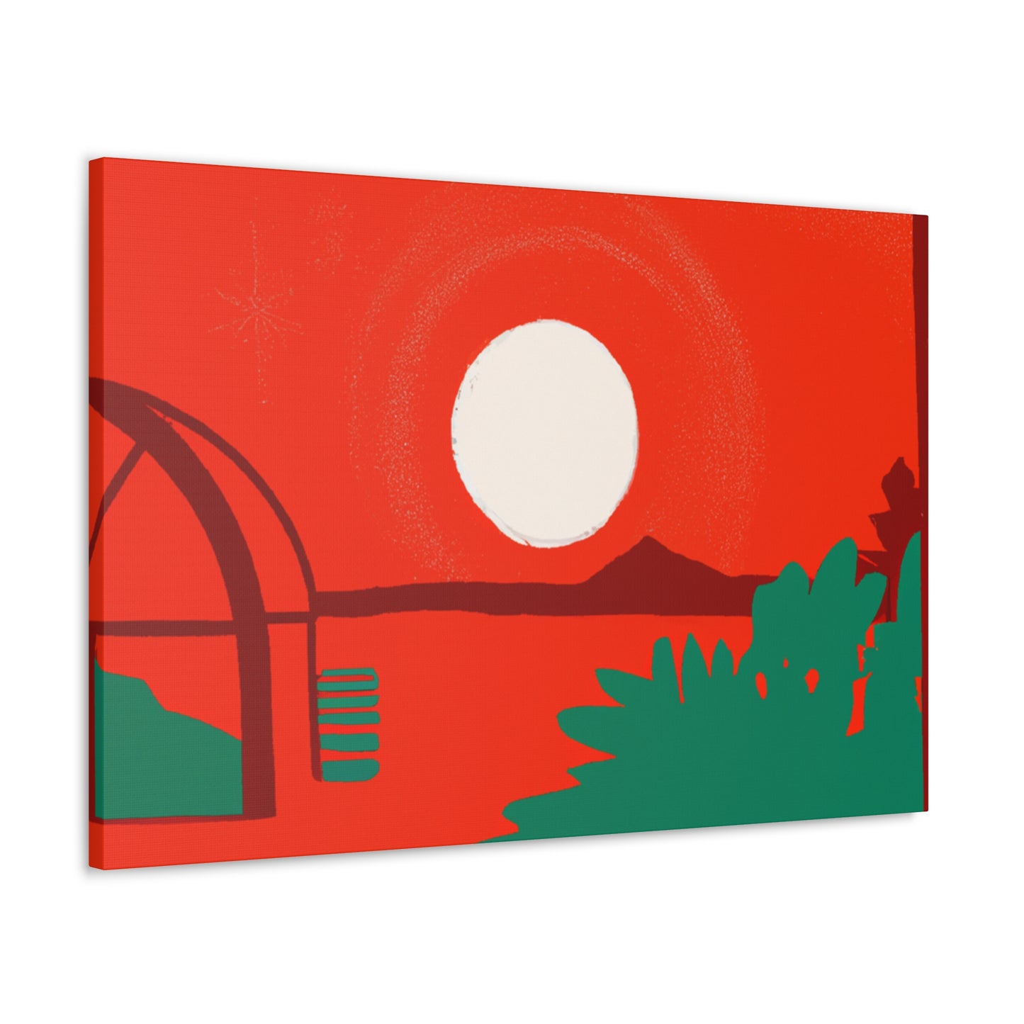 "Cascading Color Block - Midcentury" - Canvas