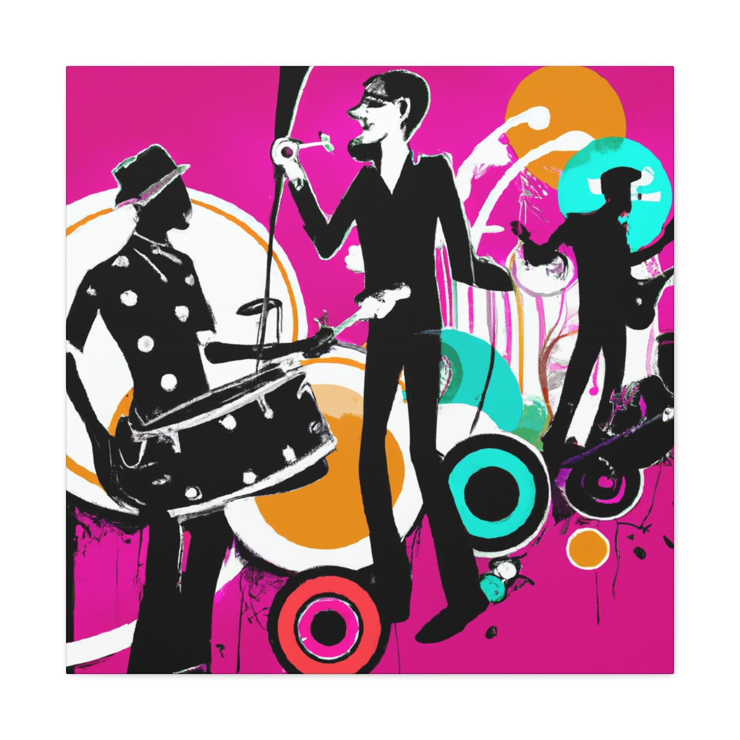 "Boogie Outlaw - Retro Music" - Canvas