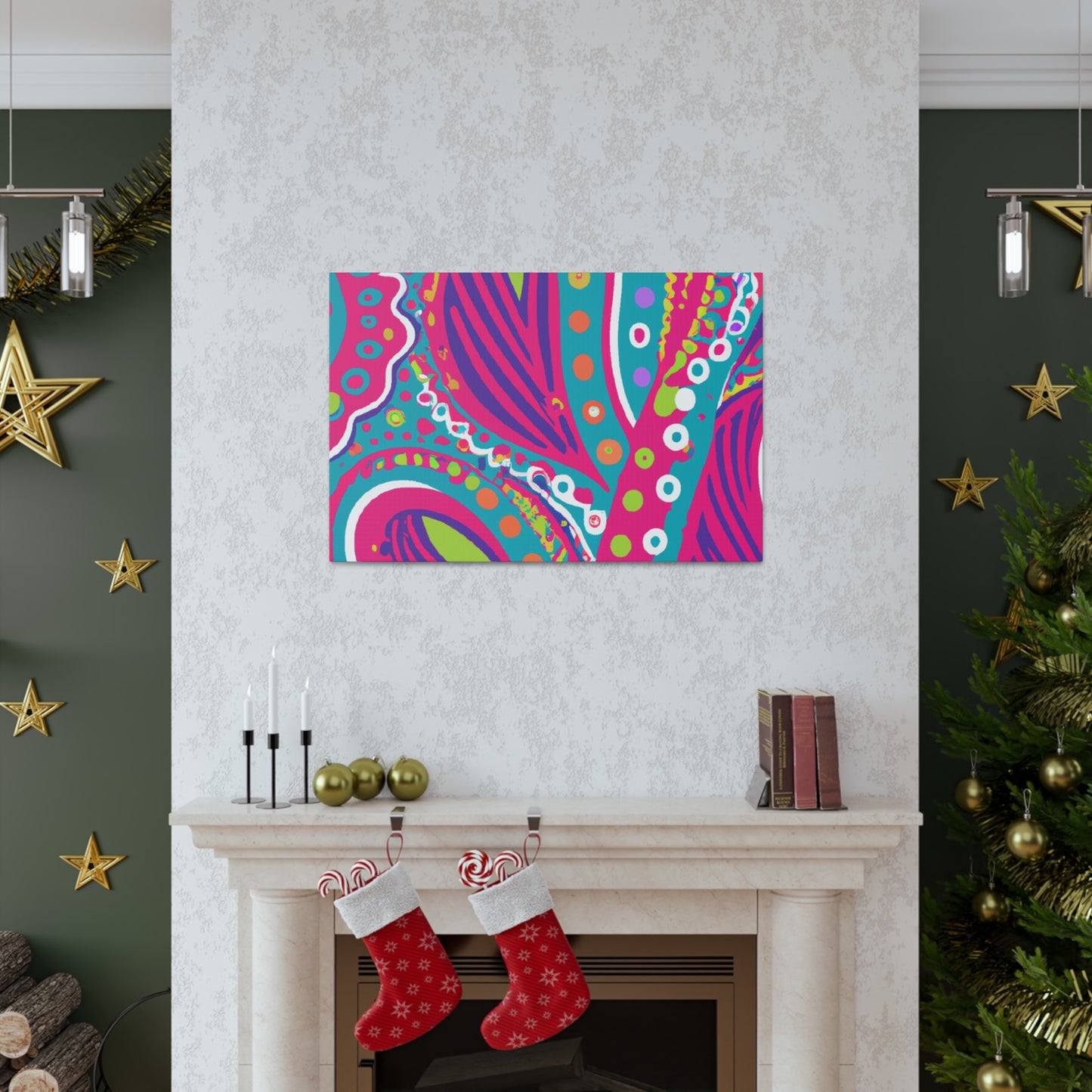 Flamenose! - Abstract Retro Design Canvas