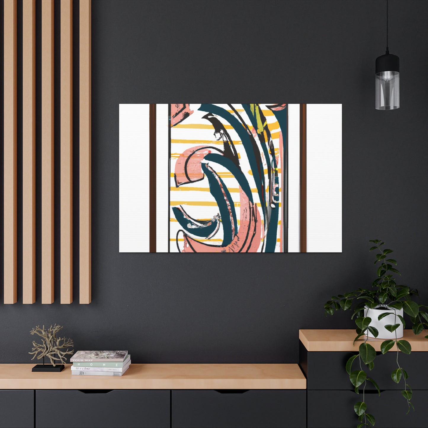 Flametail Parrot - Midcentury Canvas