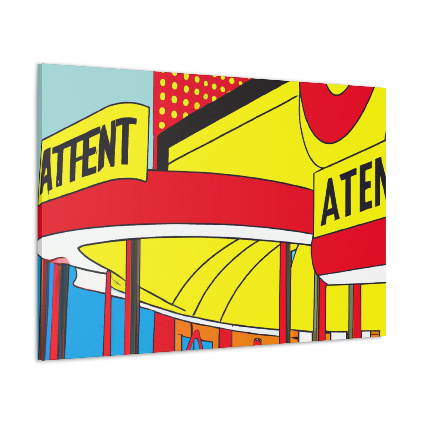 Retro-o-rama Amusement Arcade. - Architectural Canvas Pop Art