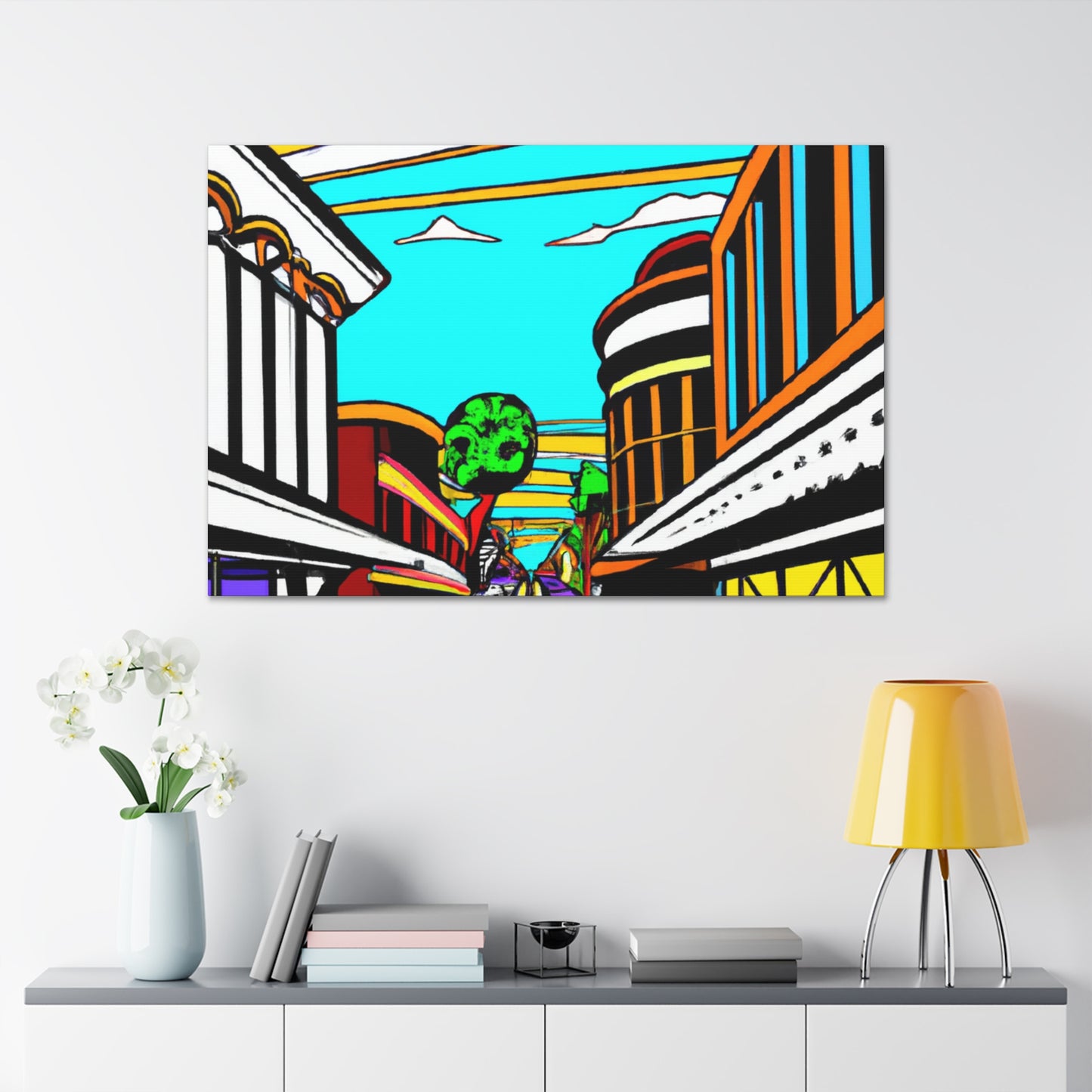 Radio Alley. - Architectural Canvas Pop Art