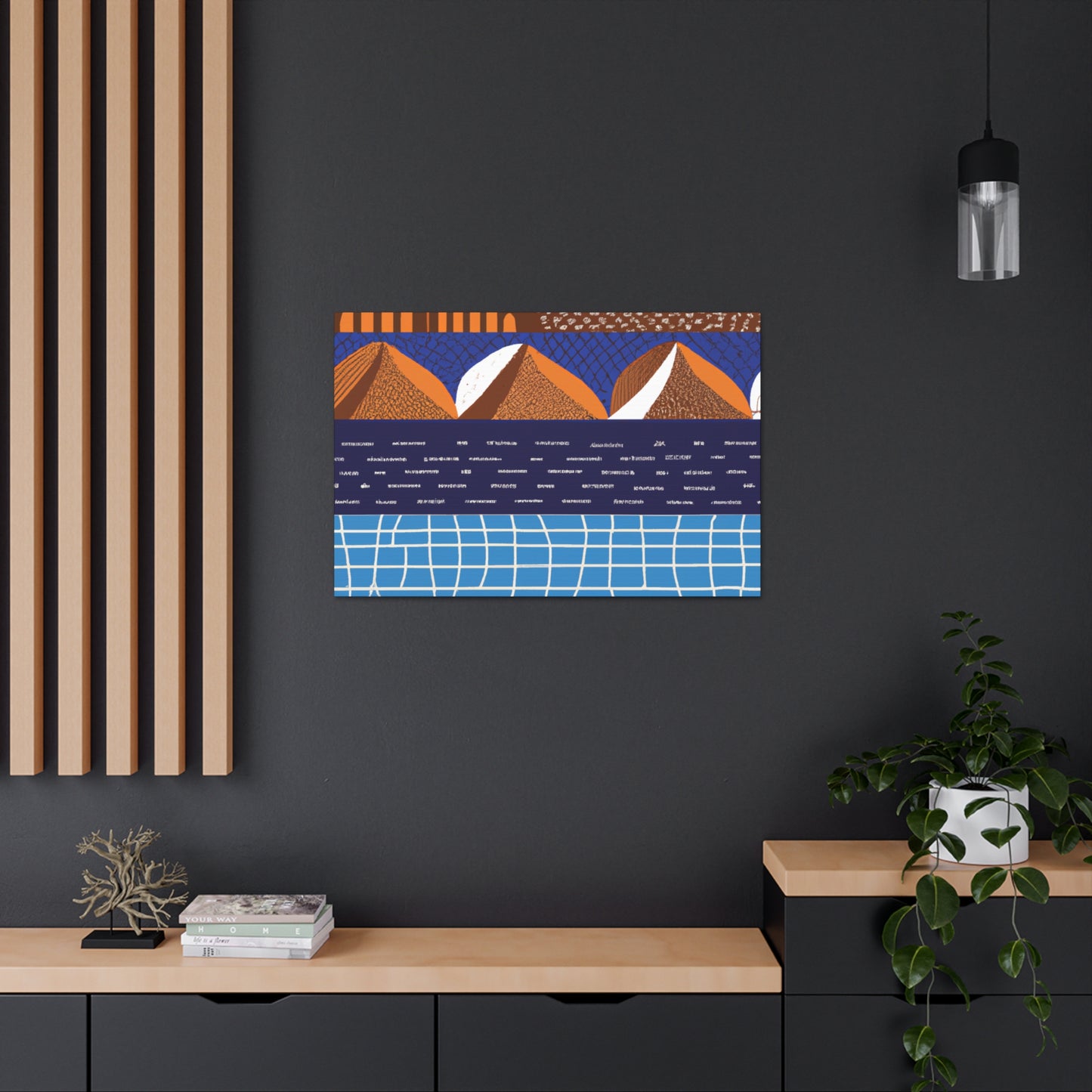 Blue RIver - Midcentury Canvas