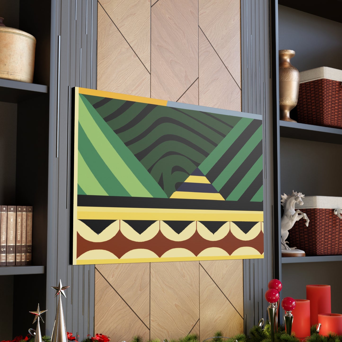Flecked Feathered Friend - Midcentury Canvas
