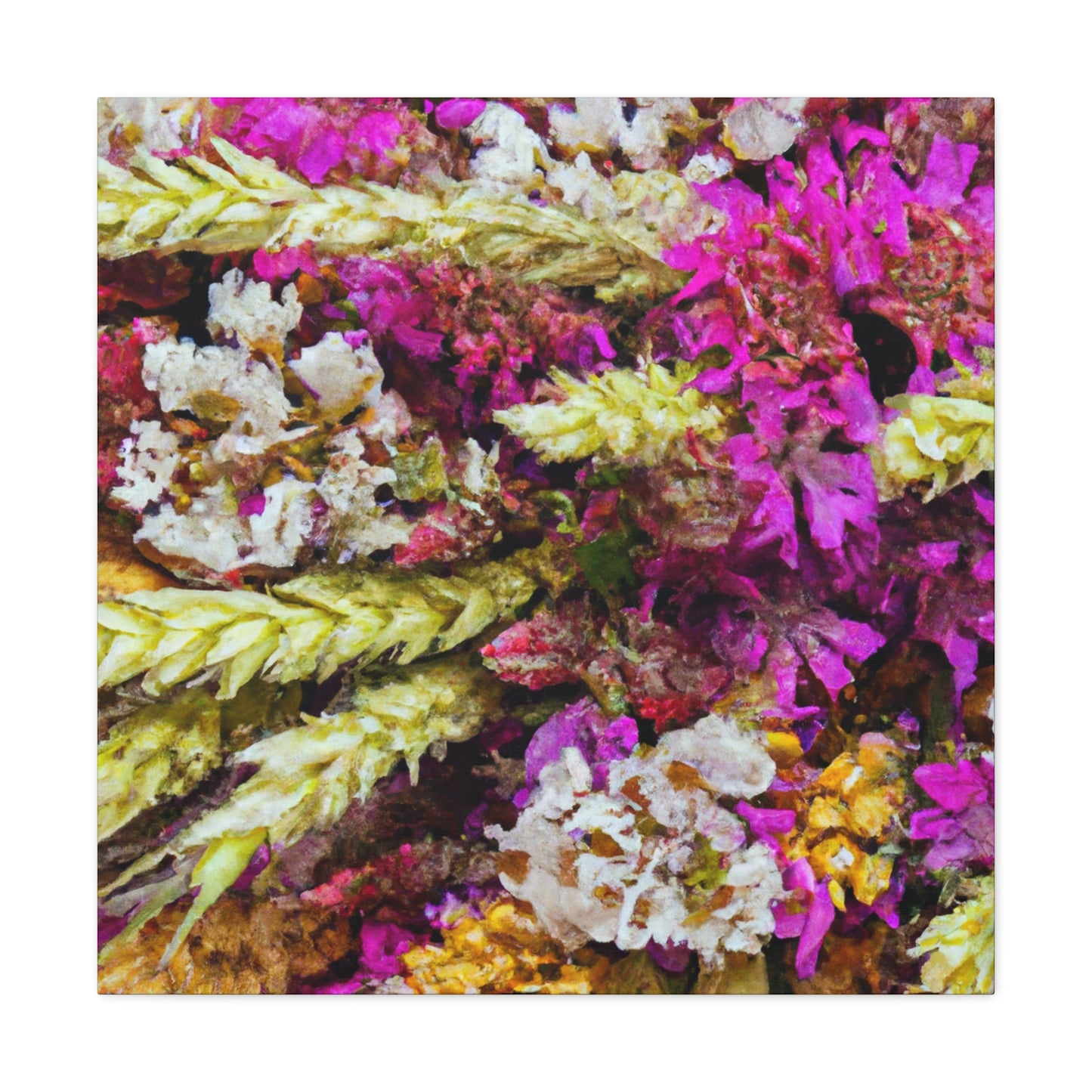 Flower Bed Fantasy. - Canvas - Floral