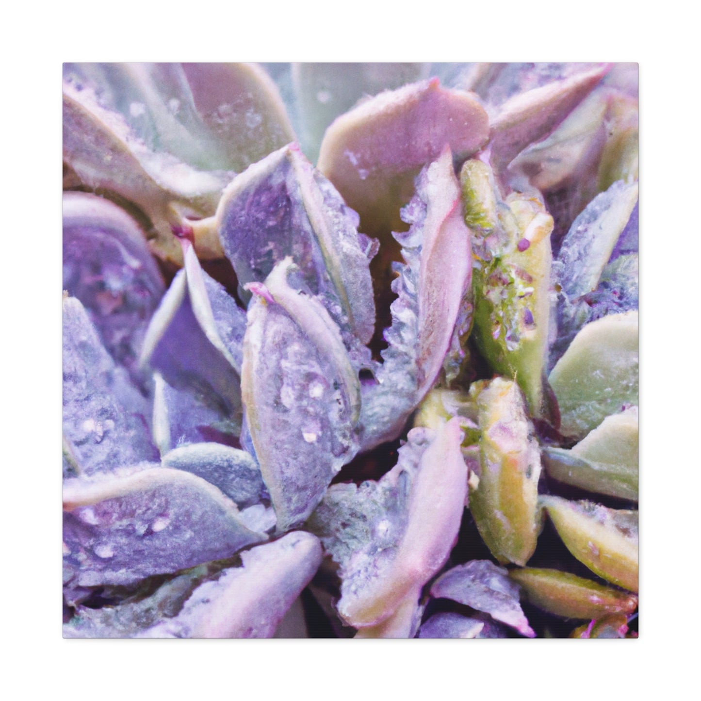 Violet Delights. - Canvas - Succulent