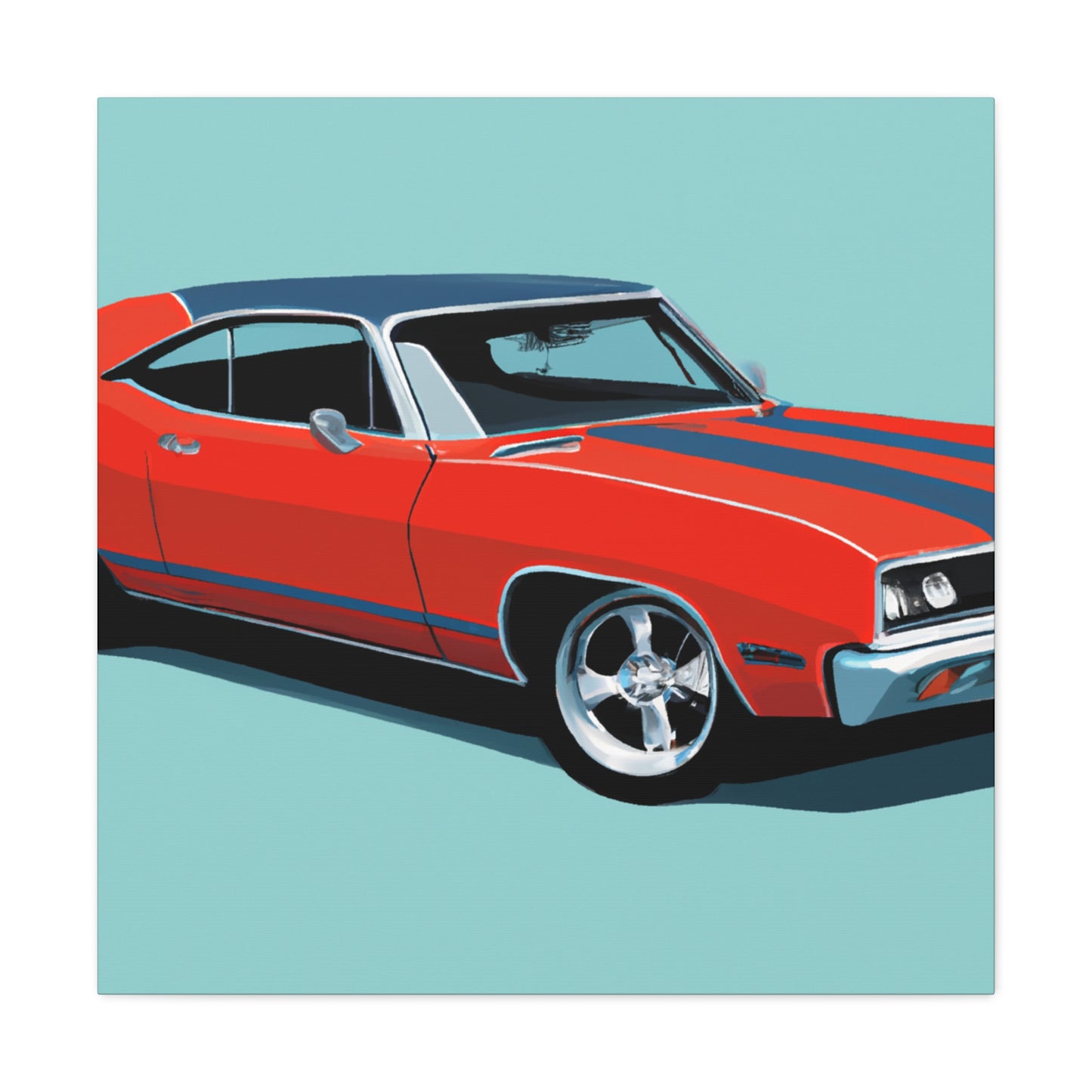 The Burnout Bronco - Automobile - Canvas