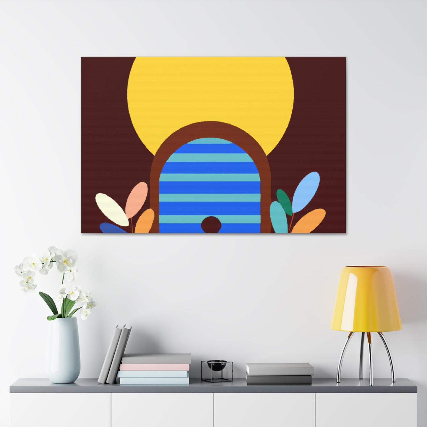 Checkered Chaos- Midcentury - Canvas