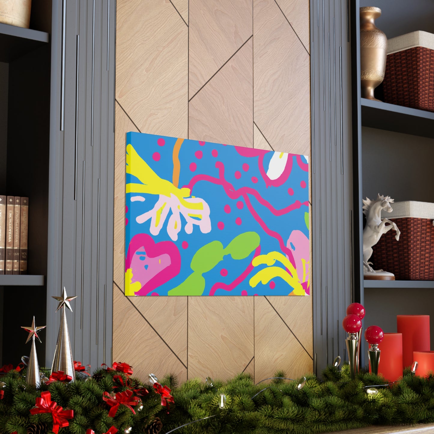 Flower Fling - Retro Design Floral Canvas