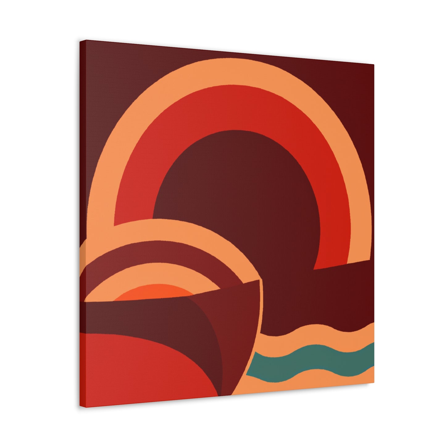 Circular Bliss - Midcentury Canvas