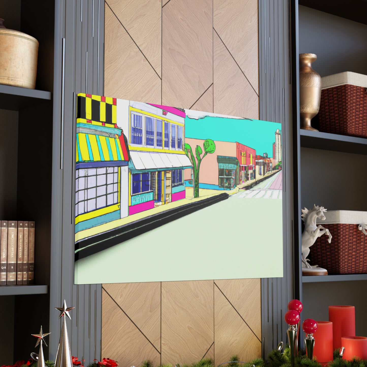 Retro Radio Row - Architectural Canvas Pop Art