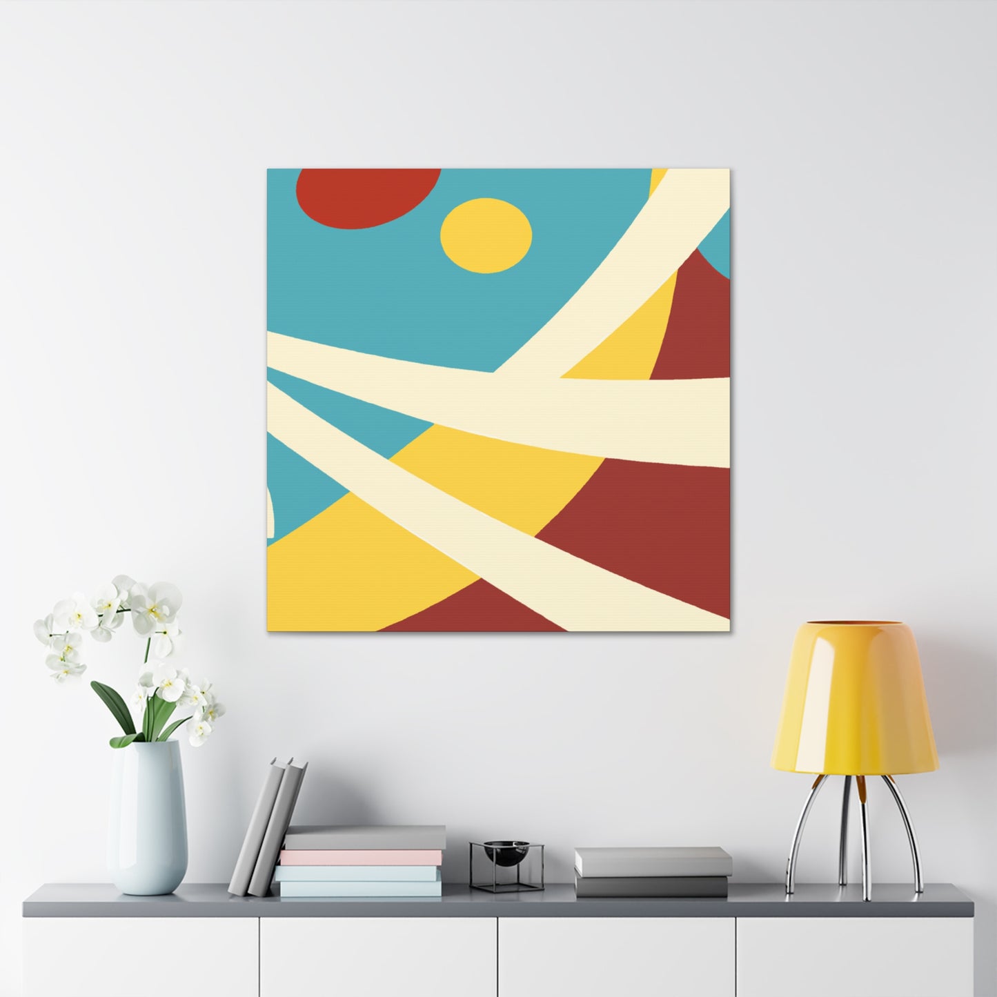 Sunburst Glory - Midcentury - Canvas