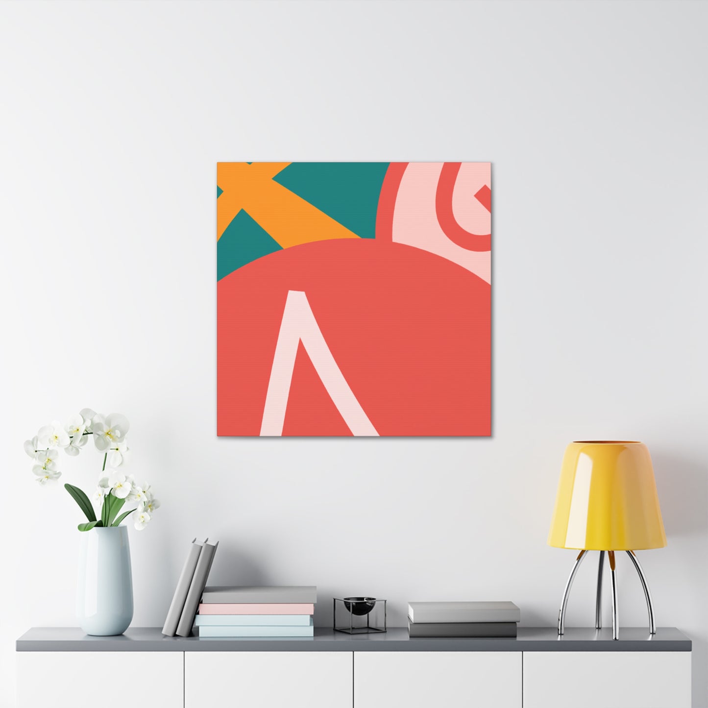 Celestial Bloom - Midcentury - Canvas