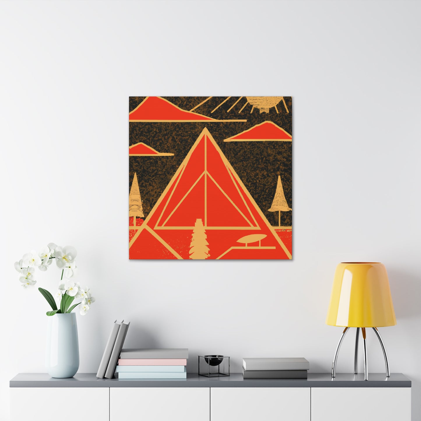 Electric Pyramid - Midcentury Canvas