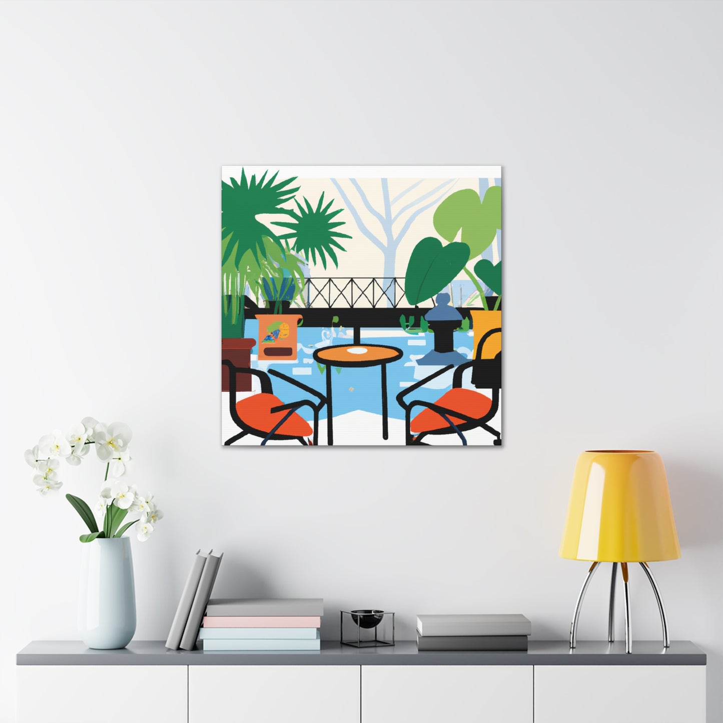 Vineyard View- Midcentury - Canvas