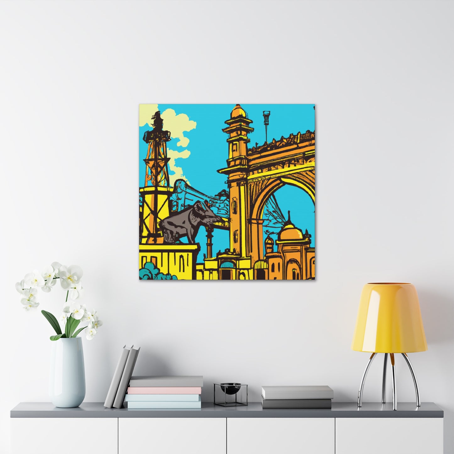 Saffron Seaside - Destination India - Canvas