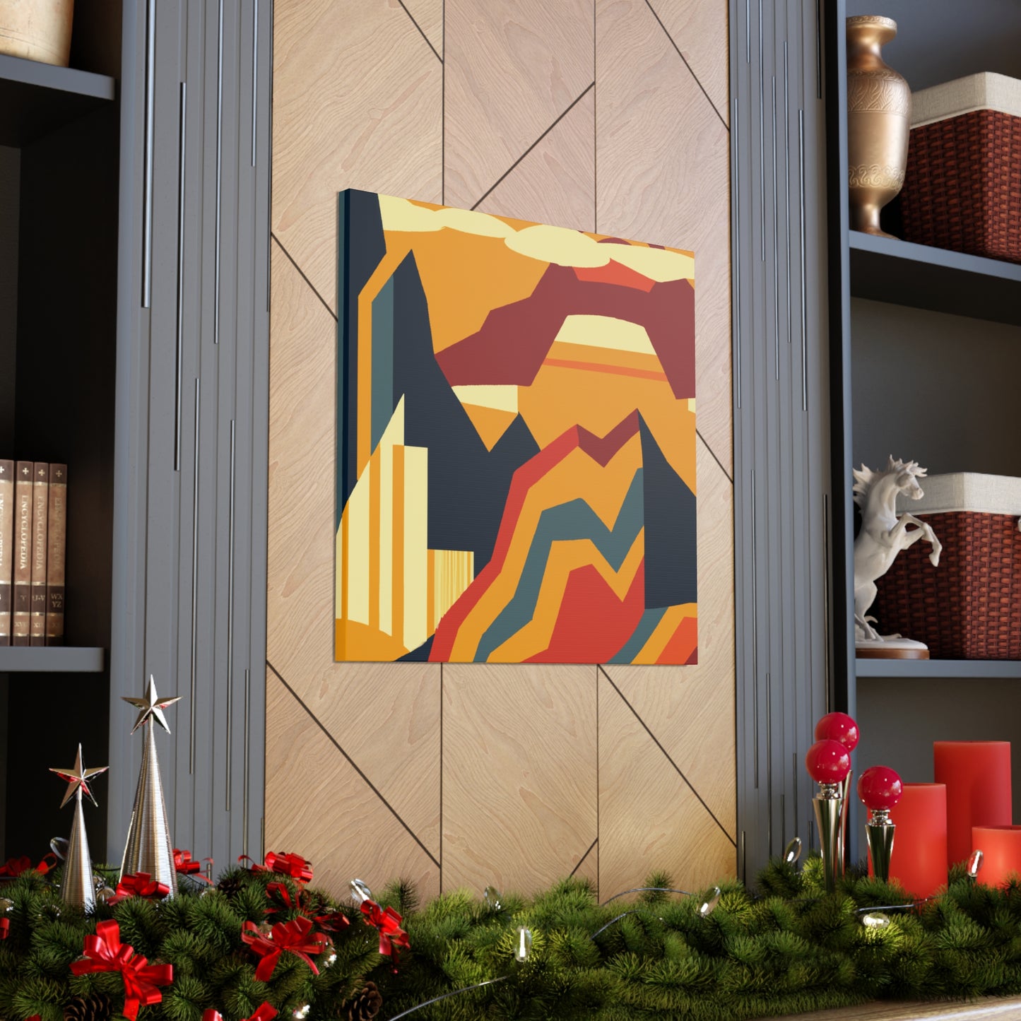 Barbicurl Lion - Midcentury Canvas - Abstract