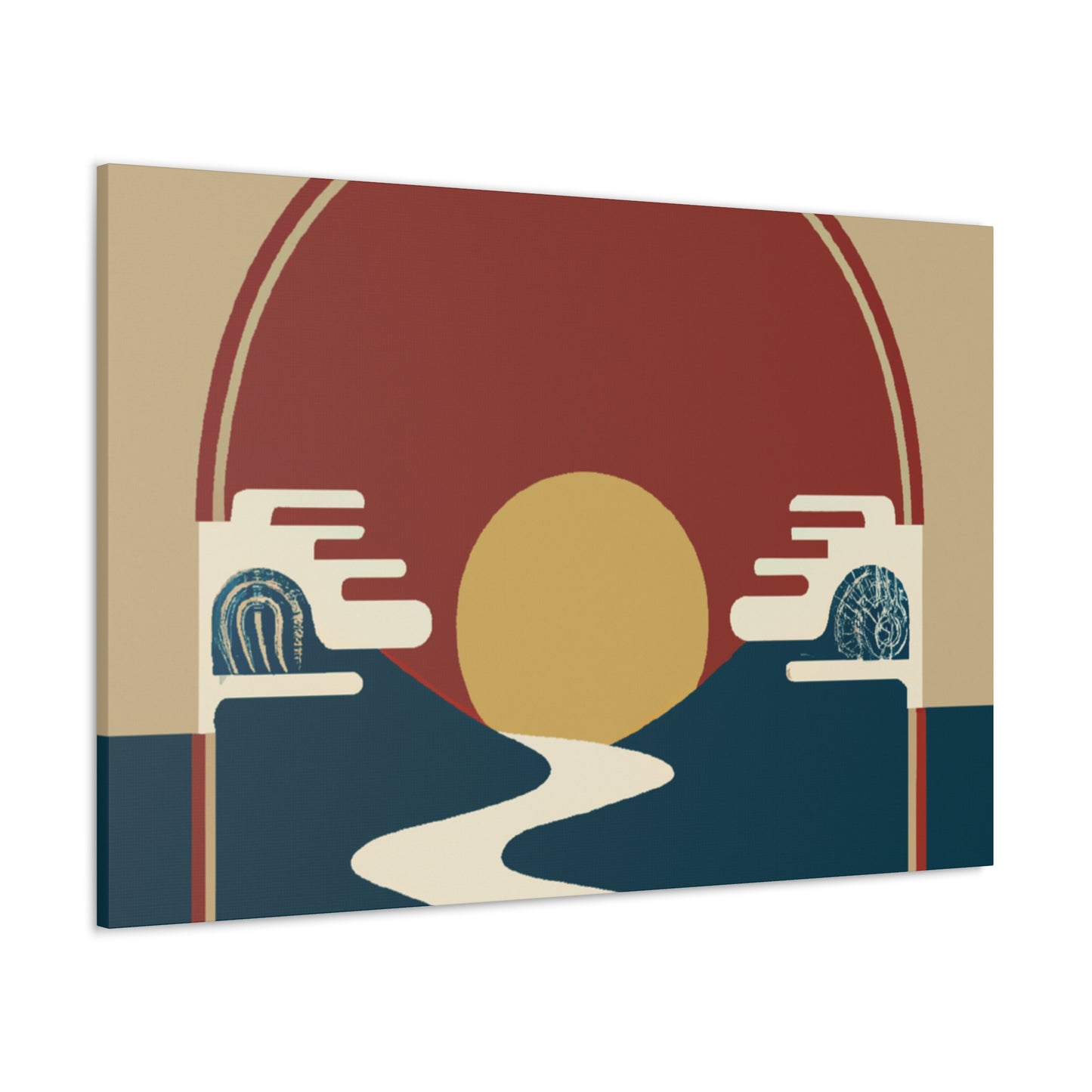 Converging Contrasts - Midcentury - Canvas
