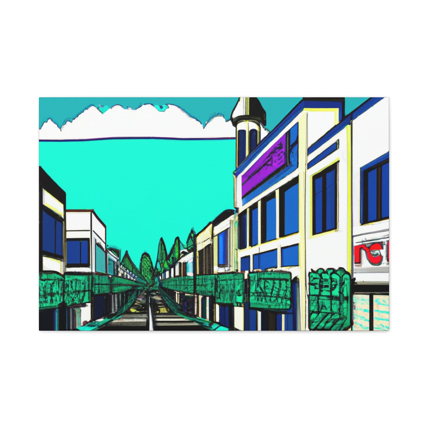 Aspen Avenue -Architectural Canvas Pop Art