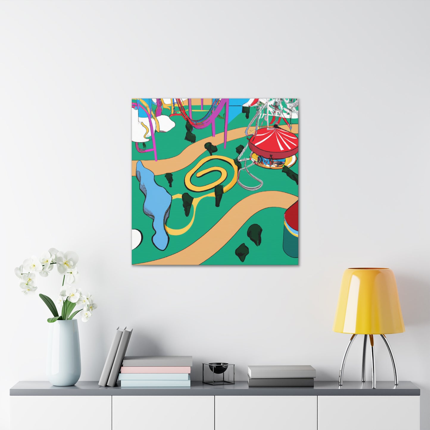 Verdant Vista - Landscape - Amusement - Canvas