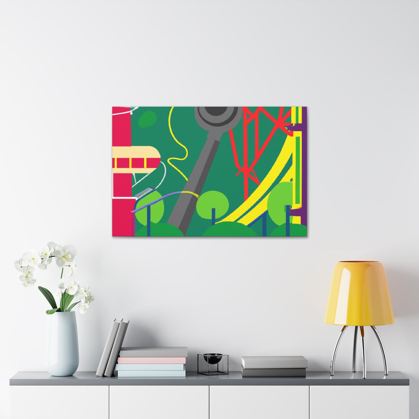 Bloomtopia - Landscape - Amusement - Canvas