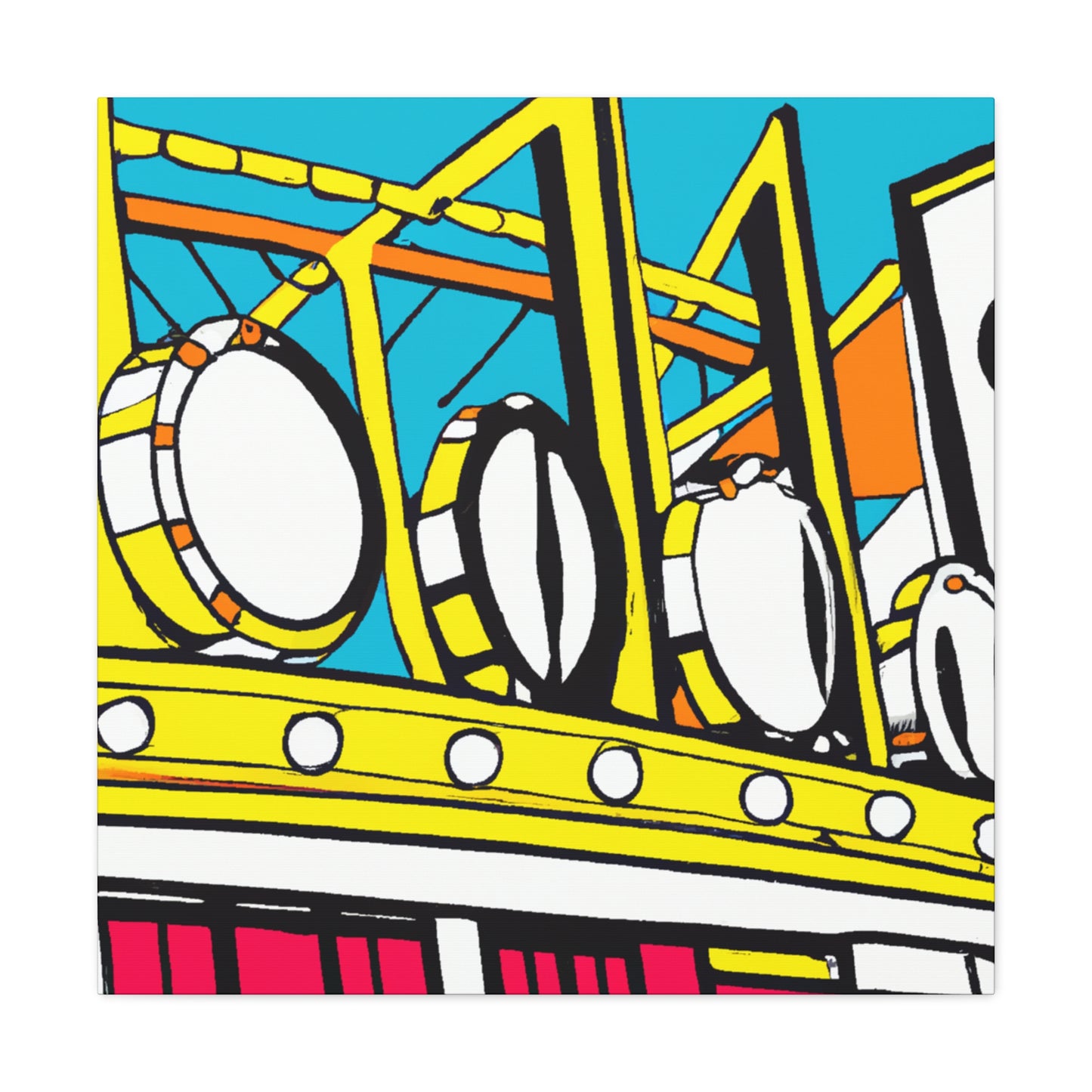Dinky Diner Lights - Canvas - Pop Artt