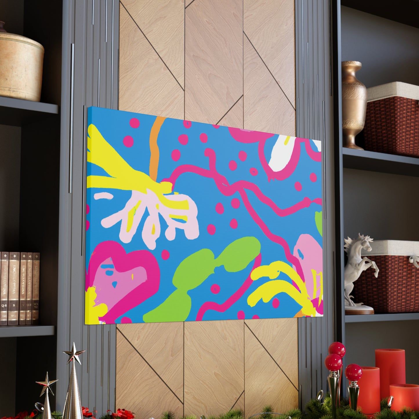 Flower Fling - Retro Design Floral Canvas