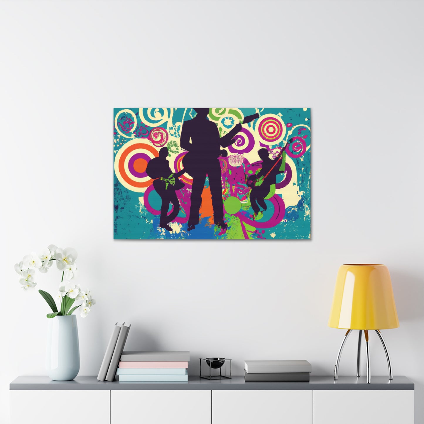 "Clock Rock - Retro Music" - Canvas