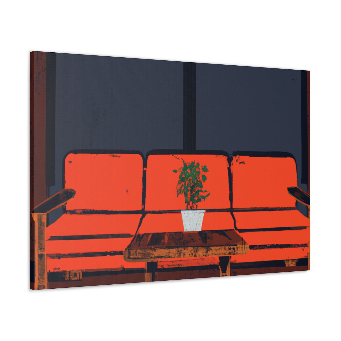 Fading Floral Feathers - Midcentury - Canvas