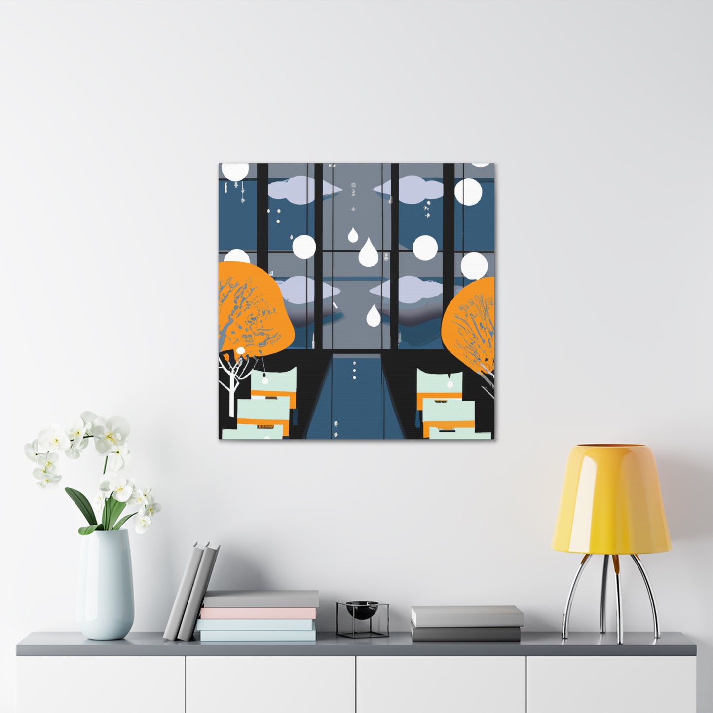 Pristine Pillar- Midcentury - Canvas