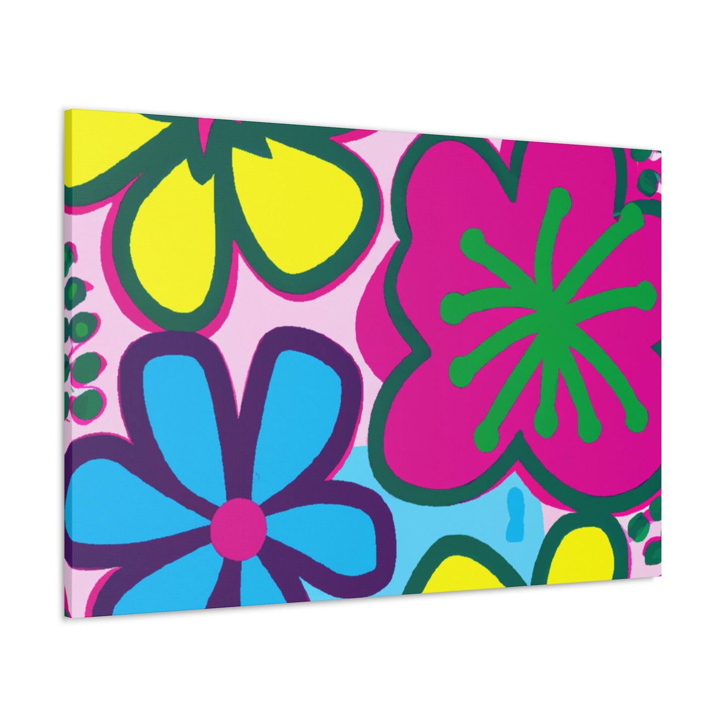 Rainbow Cascade- Floral - Canvas