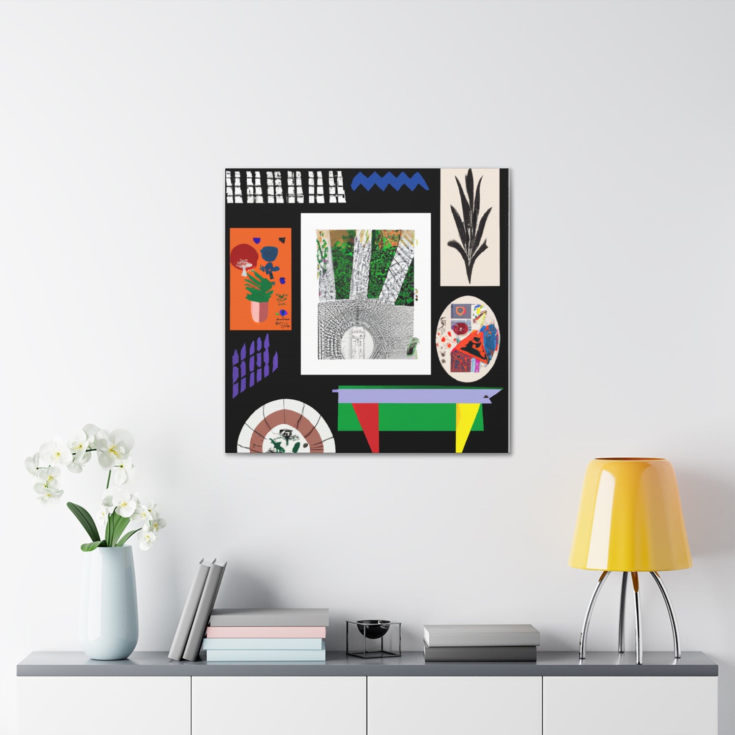 "Fuzzy Fluffkin" - Midcentury Canvas