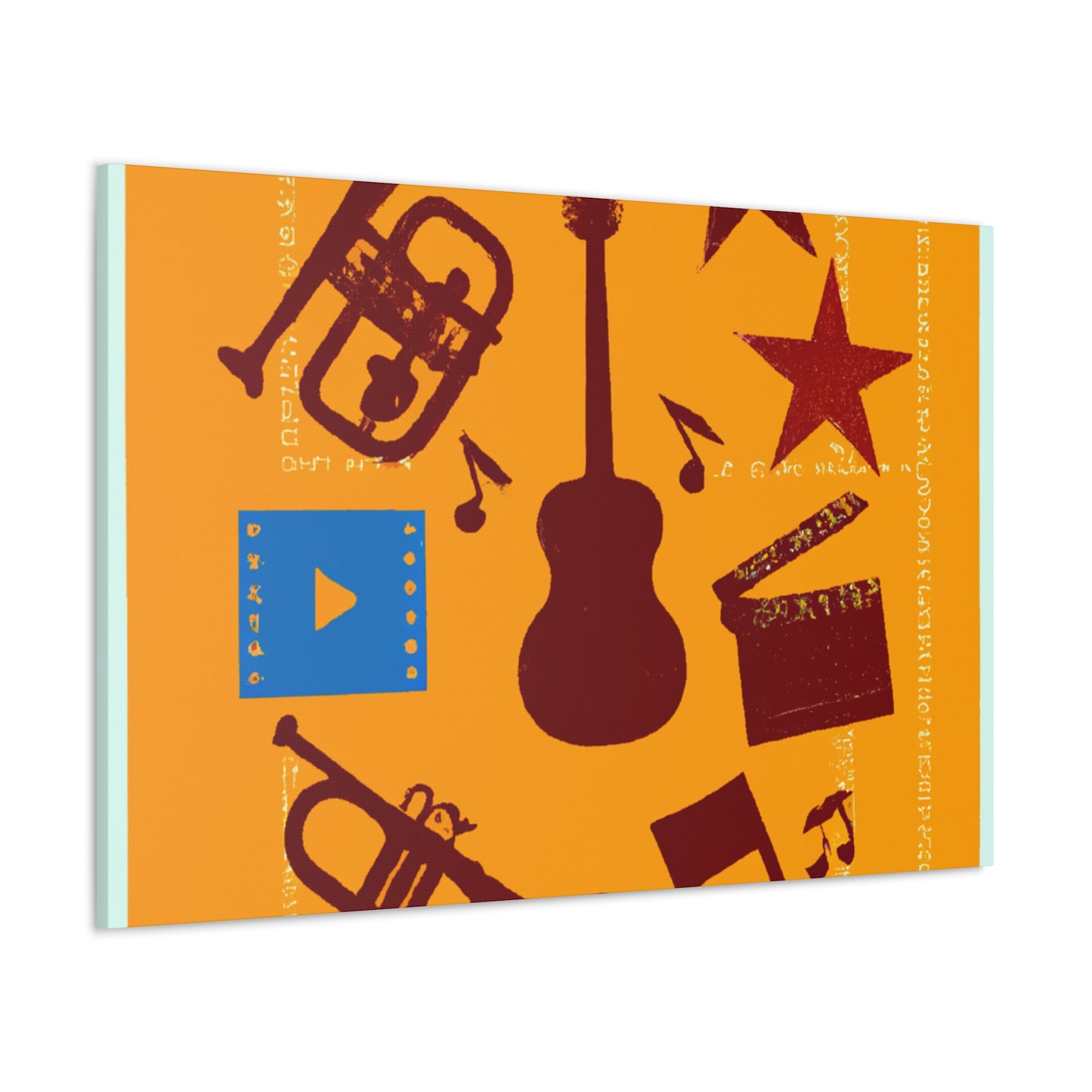Rockin' Radio Shack - Retro Music and Film Canvas