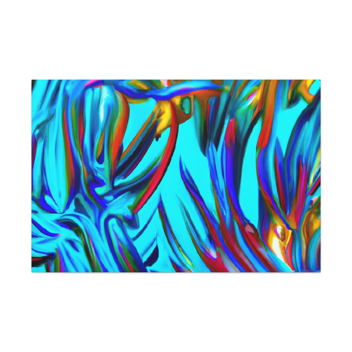 Blue Flames - Canvas - Abstract