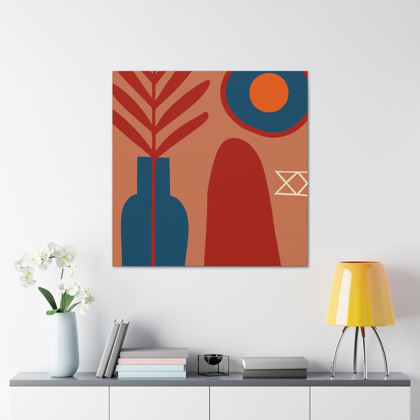 "Prismatic Pewter - Midcentury" - Canvas