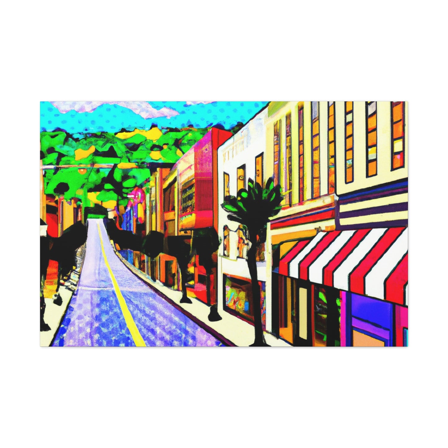 Pasadena Avenue - Architectural Canvas Pop Art