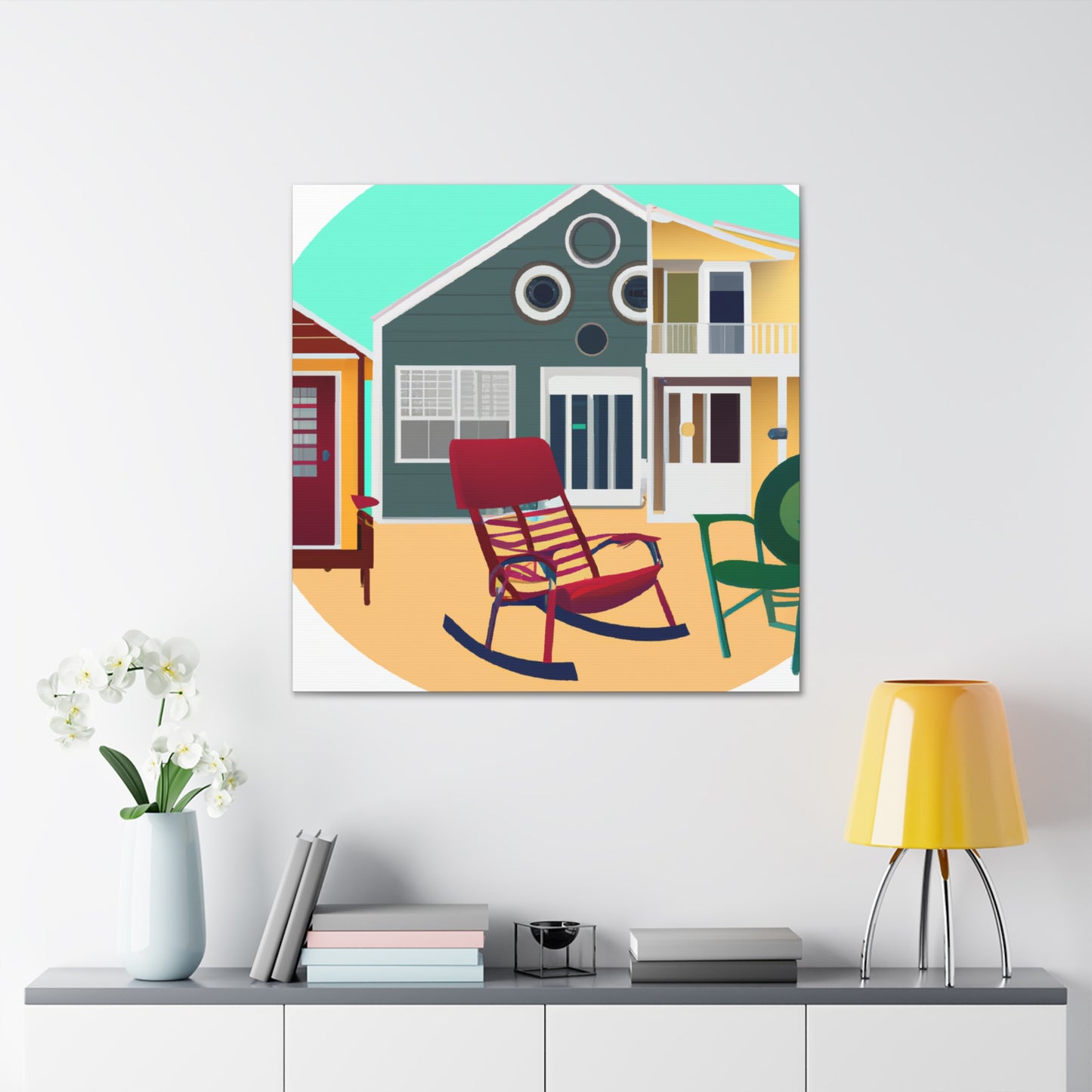 Architectural Calligraphy- Midcentury - Canvas