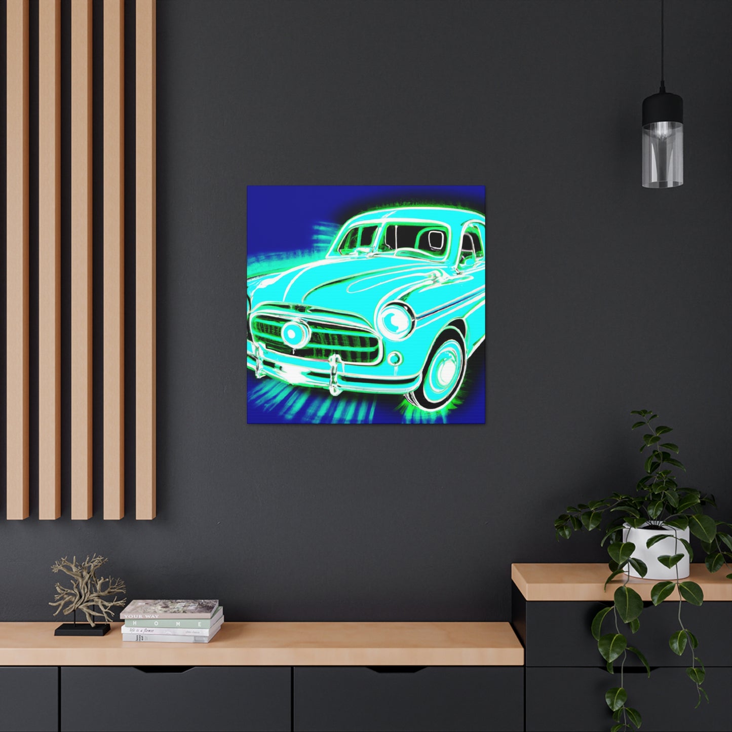 "Retro Rev-Up" - Automobile Canvas