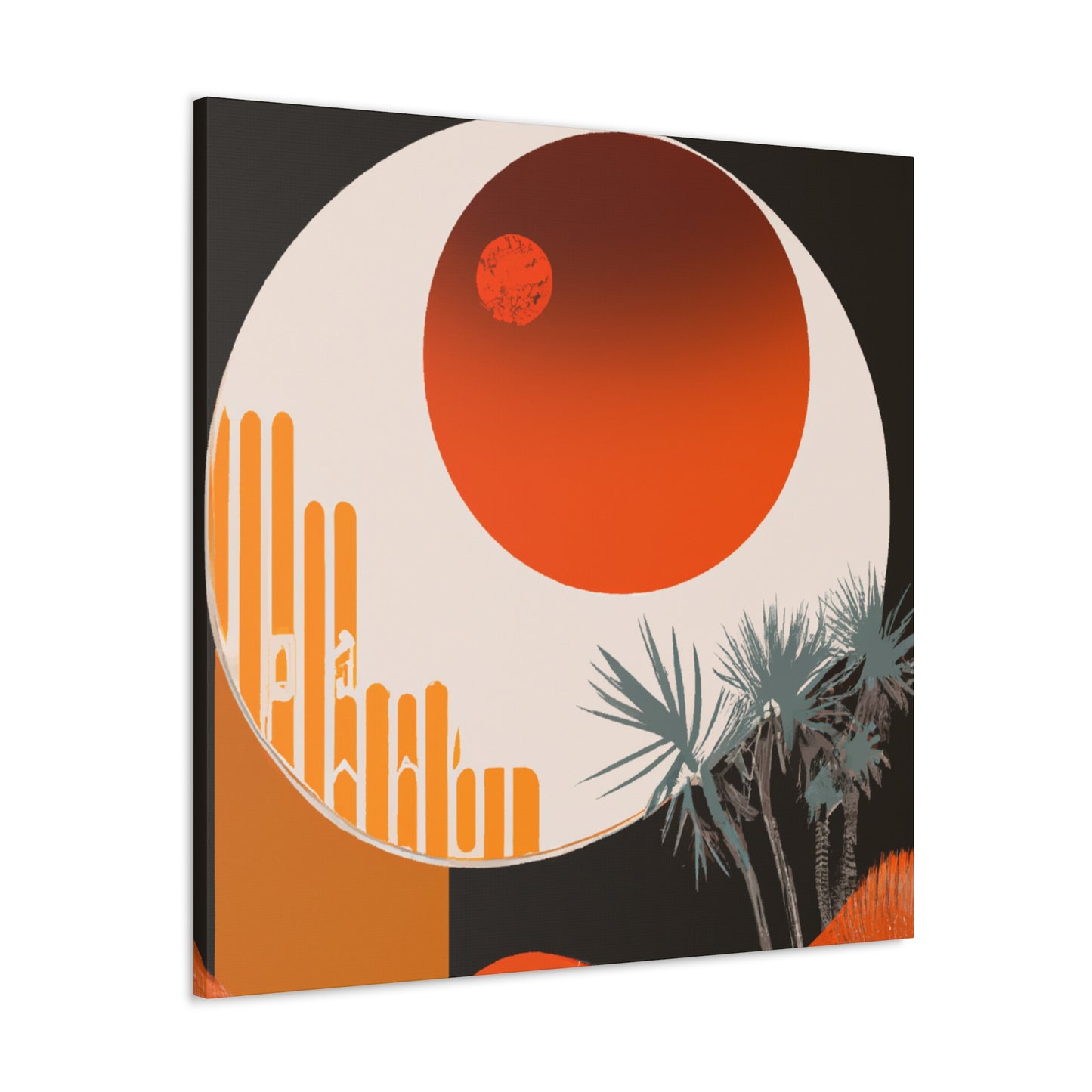 Orange Cascade - Midcentury - Canvas