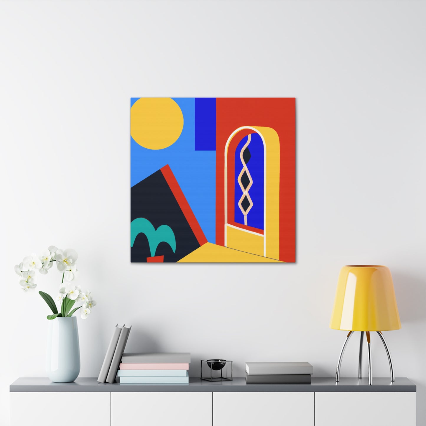 Cheerful Balcony - Midcentury Canvas