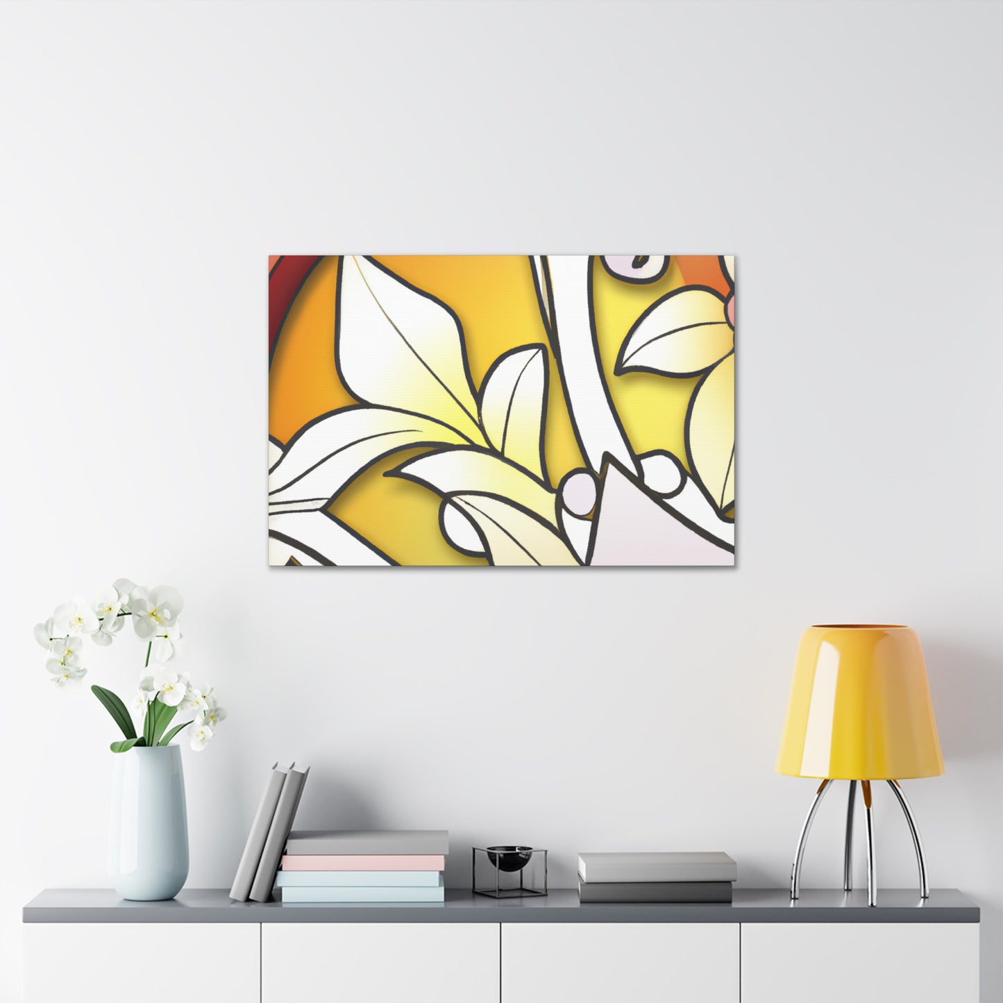 Leafy Warmth- Glass Canvas