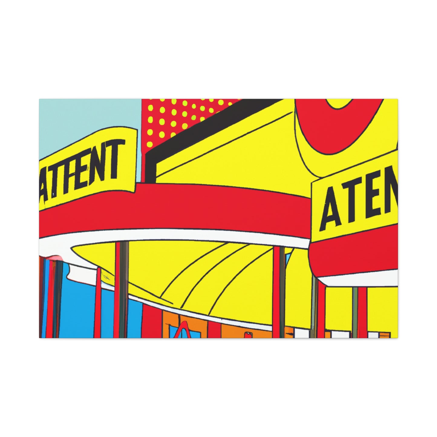 Retro-o-rama Amusement Arcade. - Architectural Canvas Pop Art
