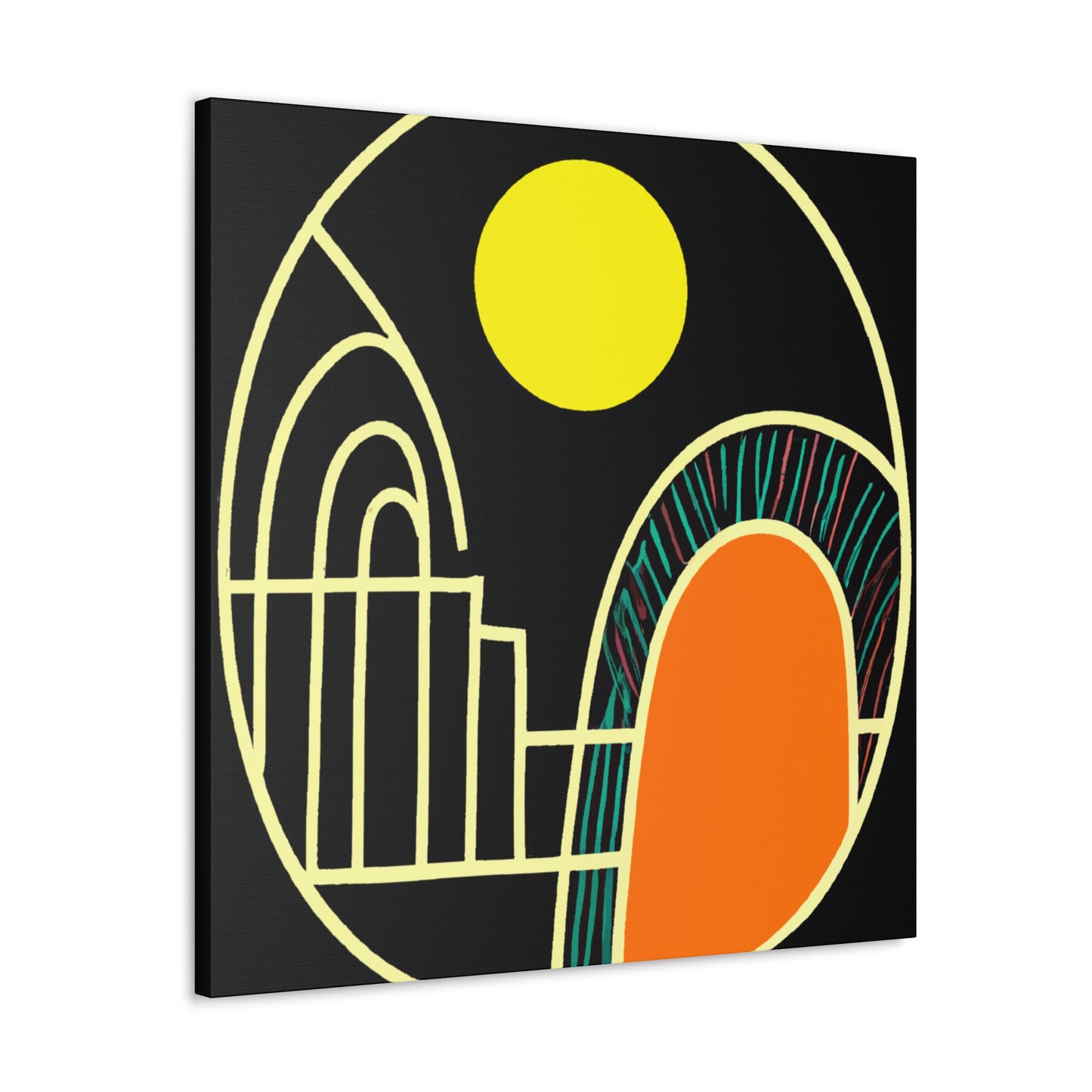 Retro Bloom - Midcentury - Canvas