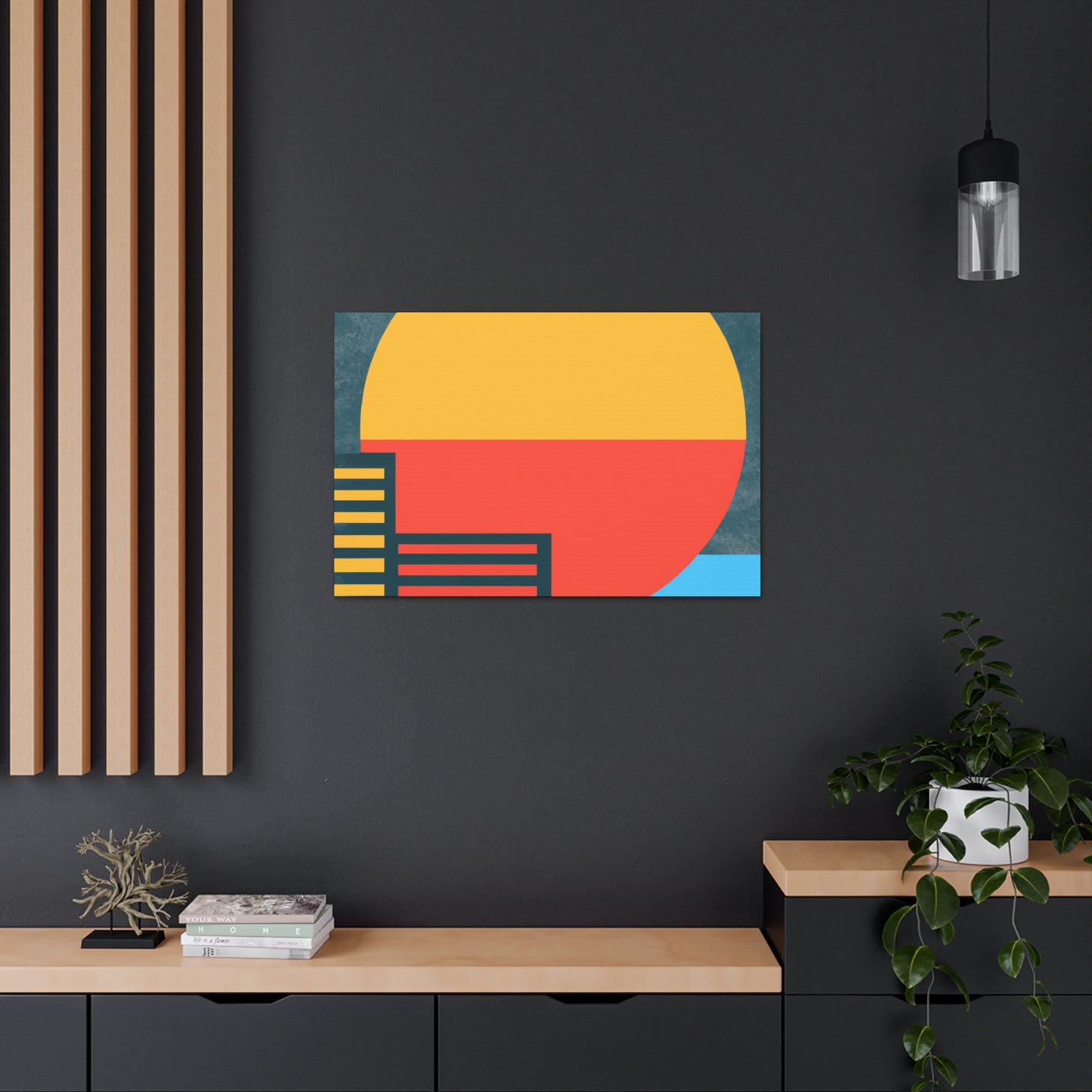 Sun Down- Midcentury Canvas