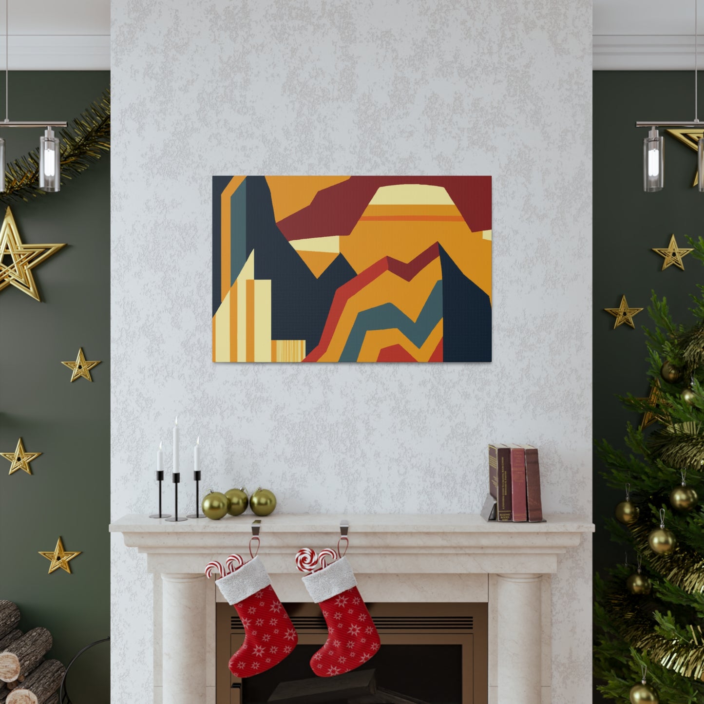 Barbicurl Lion - Midcentury Canvas - Abstract